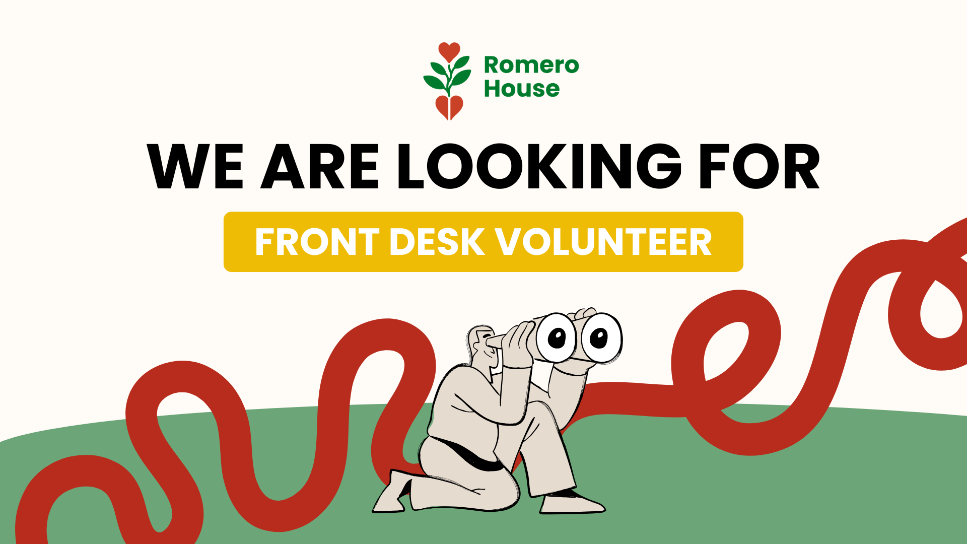 We’re Looking for a Front Desk Volunteer
